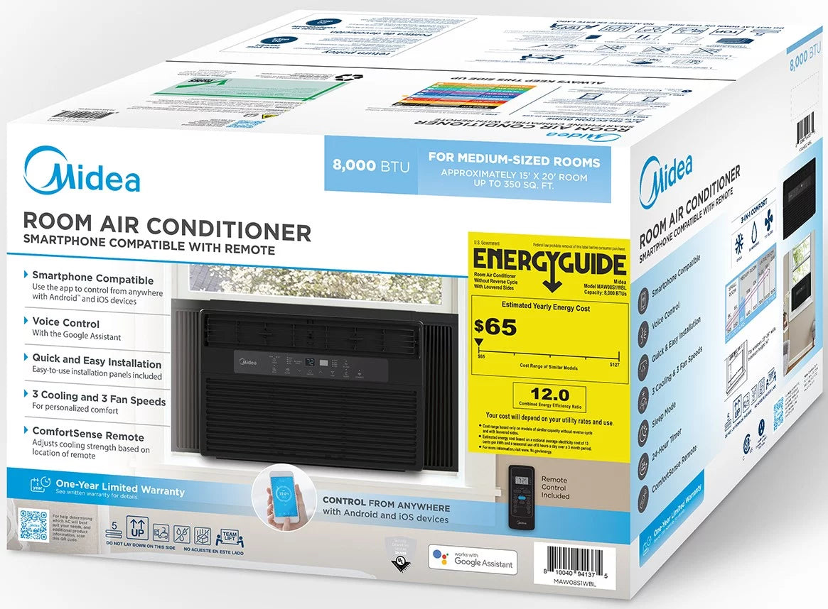 8,000 BTU 115V Smart Window Air Conditioner with Remote X797466