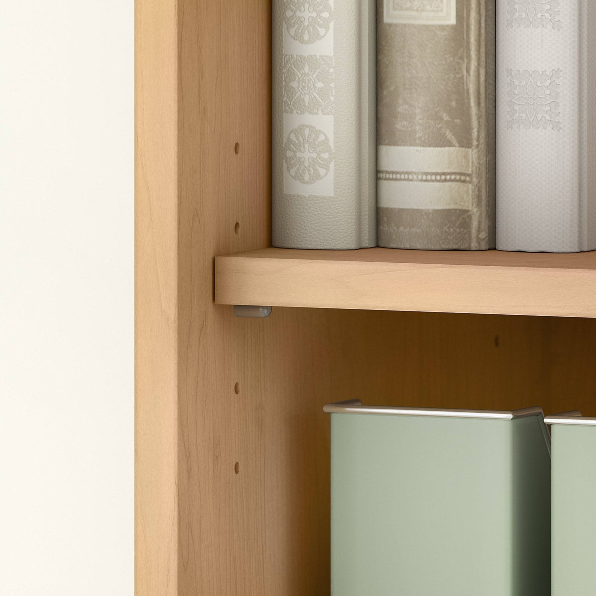Storm Gray 5 Shelf Bookcase with Doors F988814