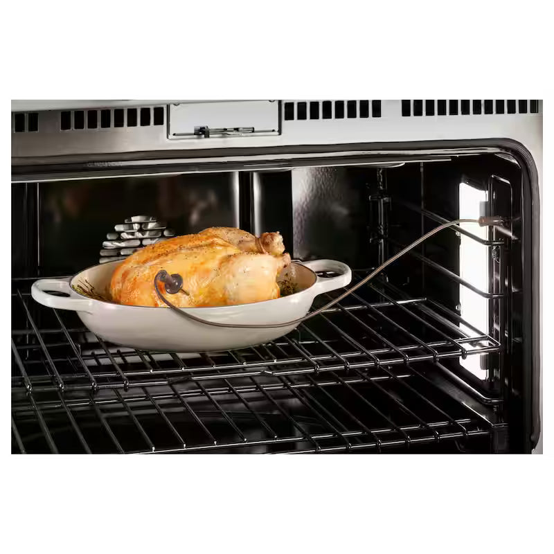 Matte White 6 Burner Dual Fuel Range W135