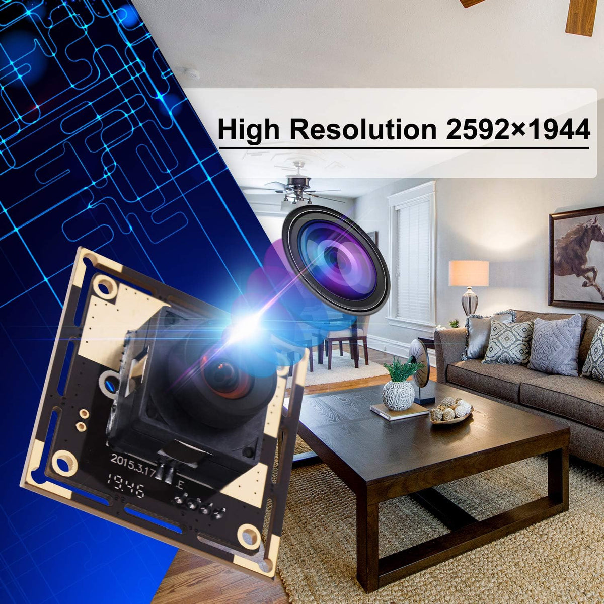 5 Megapixel USB Camera Module with 100 Degree Lens L783