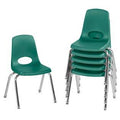 Green 14in Stack Chair Swivel Glide 6-Pack D6813