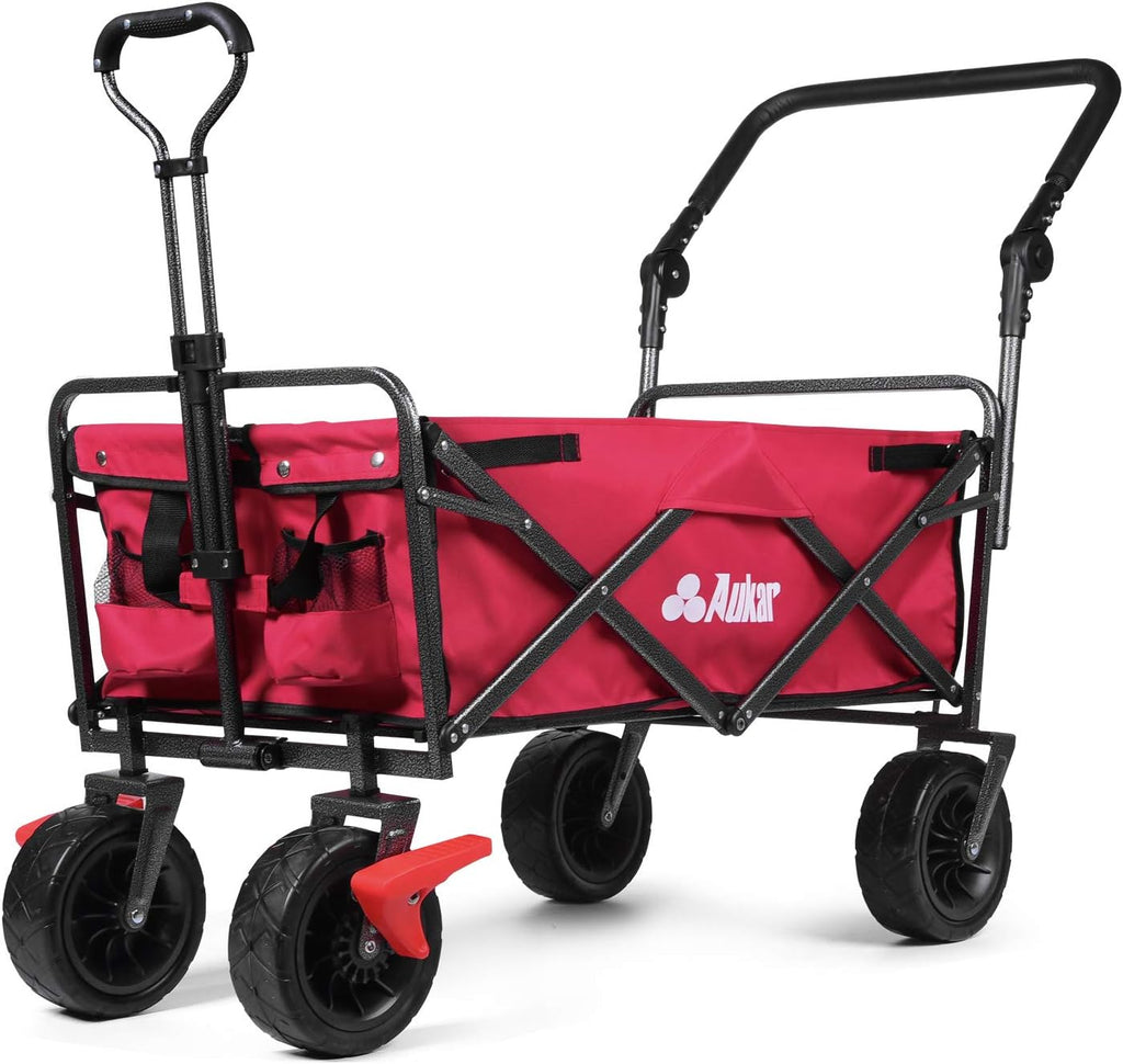 Heavy Duty Collapsible Wagon Cart (Red) W941