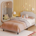 Upholstered Twin Bed Frame with Adjustable Headboard B23062