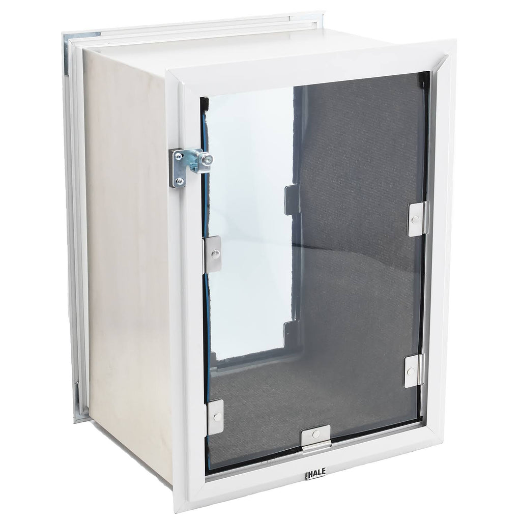 White Double Flap Pet Door for Walls L890