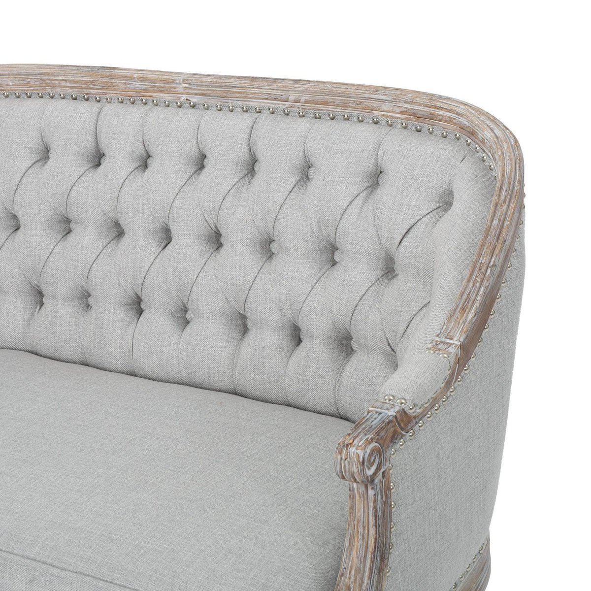 Tufted Loveseat Light Gray W544022