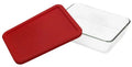 6-Cup Rectangular Glass Food Storage with Red Lid, Pack of 4 K86517
