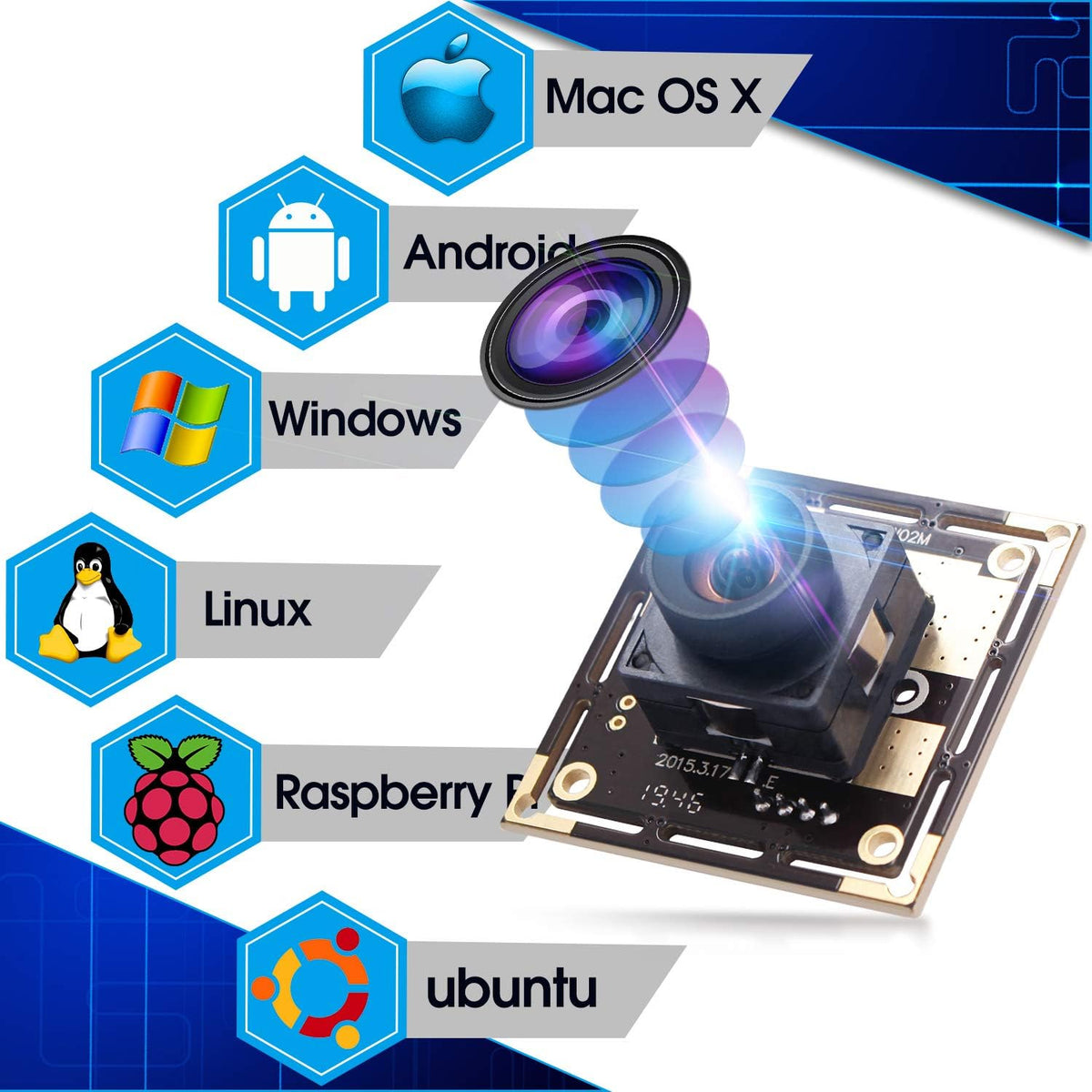5 Megapixel USB Camera Module with 100 Degree Lens L783
