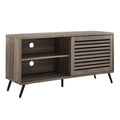Grey Wash Sliding Slat Door TV Stand G60235