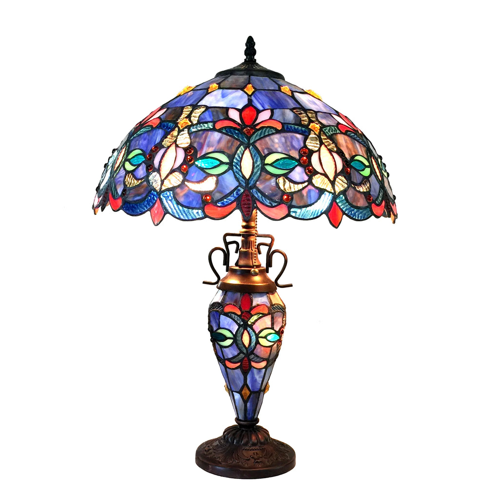 3 Light Victorian Double Lit Table Lamp Q30922