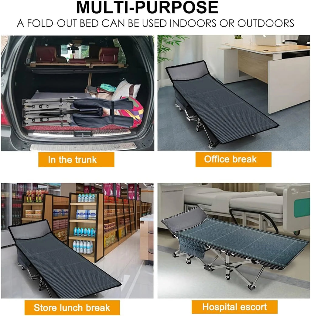 Heavy Duty Folding Camping Cot with Carry Bag L3197