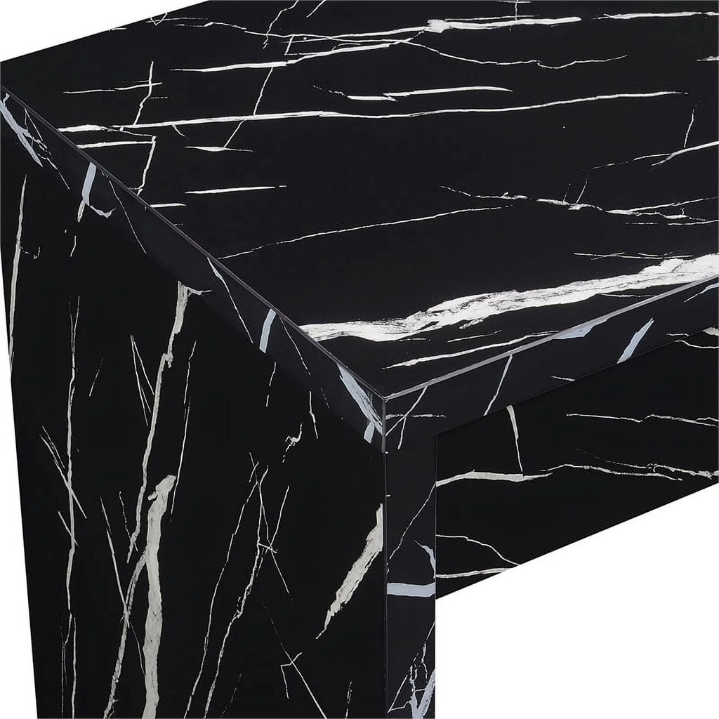 Black Wood Console Table/Desk S57823