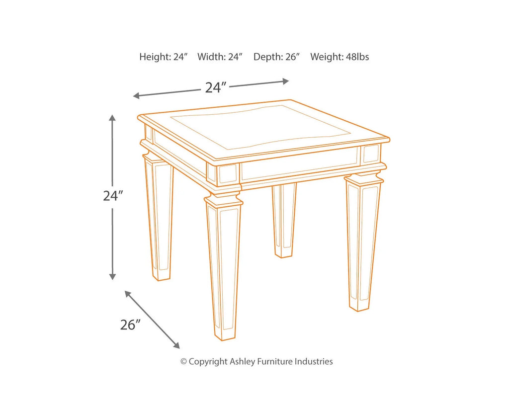 Silver End Table P1404