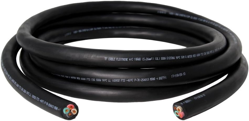 10 Gauge 4 Conductor 25' SOOW Wire A262734