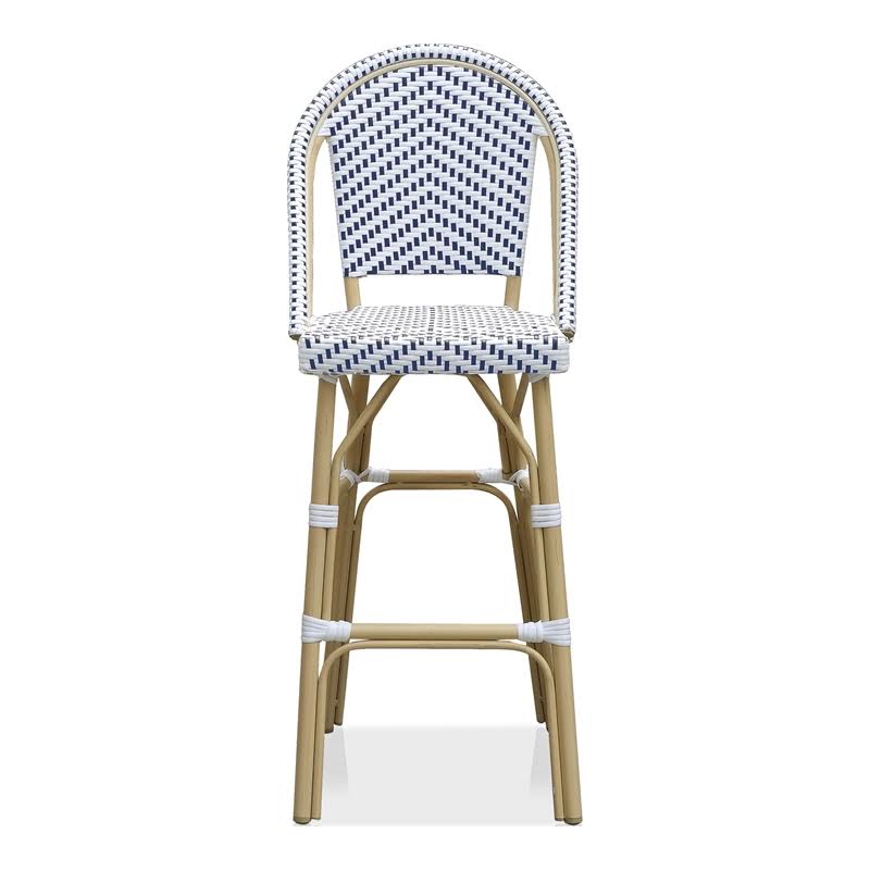 Navy Aluminum Patio Bar Chairs Set of 2 W86922