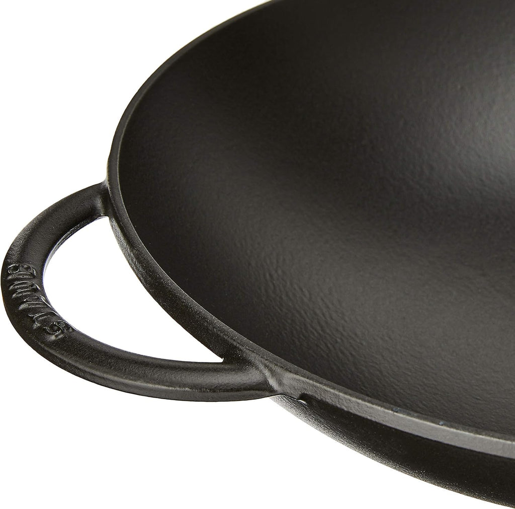 Black Matte Cast Iron Wok H279