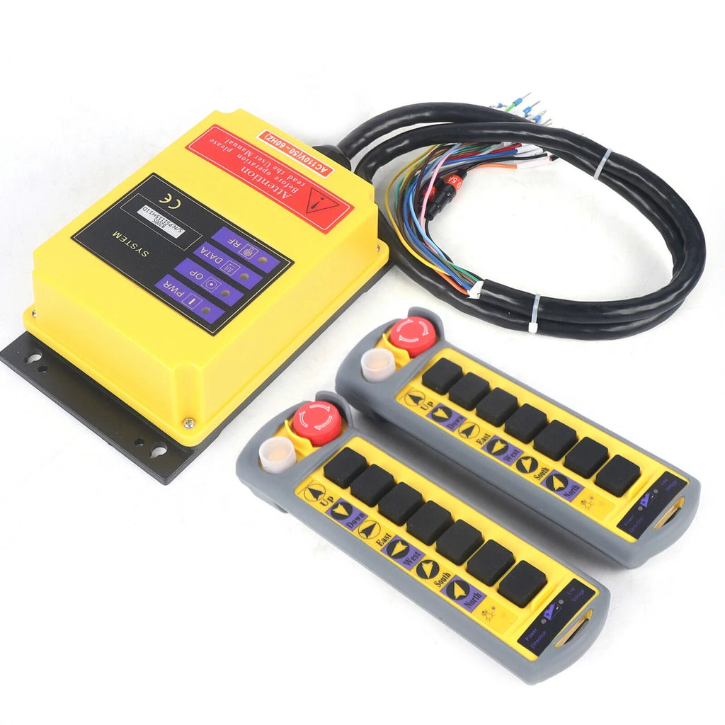 Wireless Lifting Machine 6 Channel 2 Speed Control Hoist Crane Radio Remote Control System 2 Transmitter X916