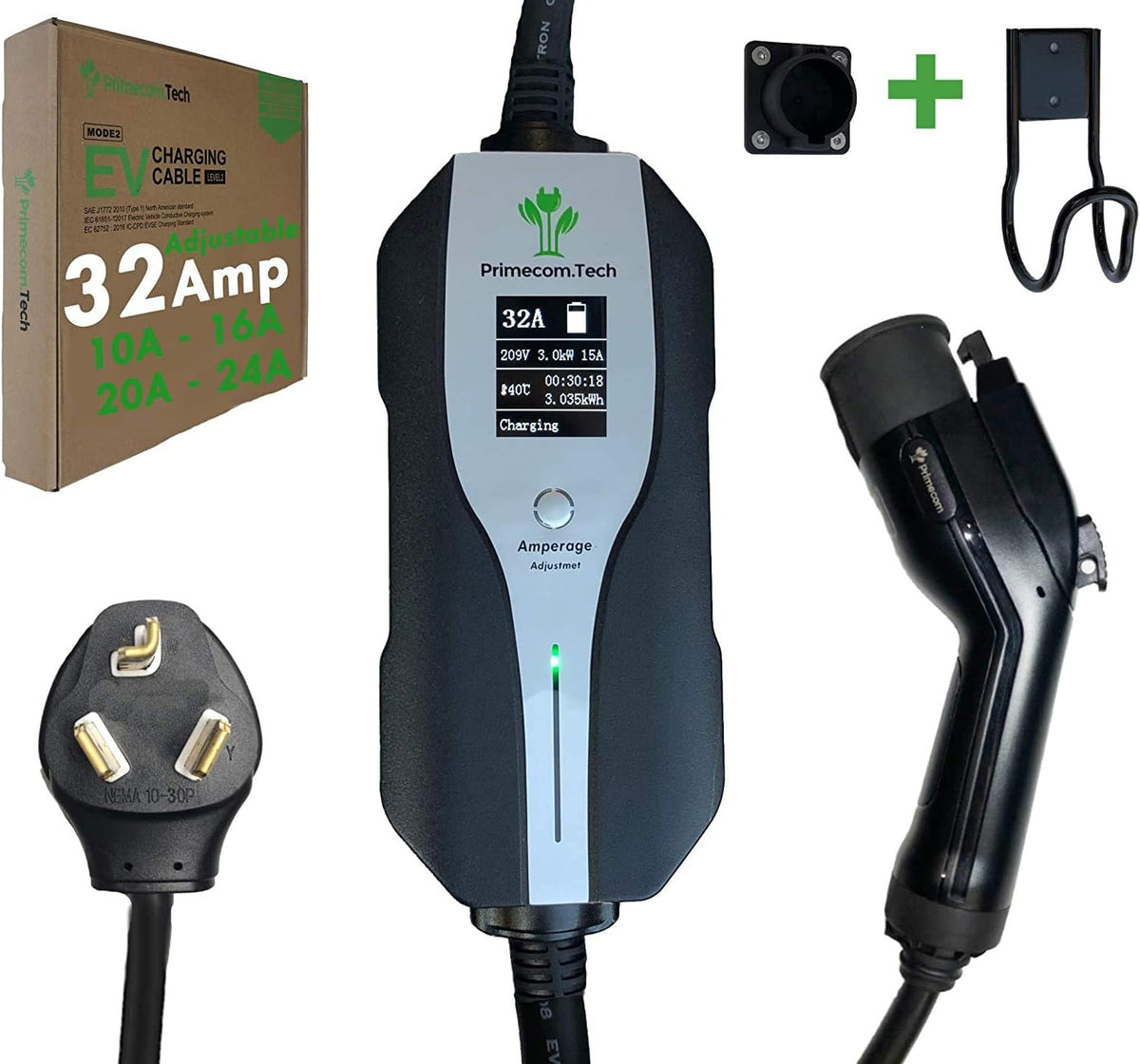 Level 2 Electric Vehicle Charger with 30Ft Cable M605