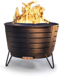 25 Inch Stainless Steel Low Smoke Fire Pit with Wood Pack and Cloth Cover T858295