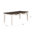 Espresso and White 4-drawer Dining Table Z79046